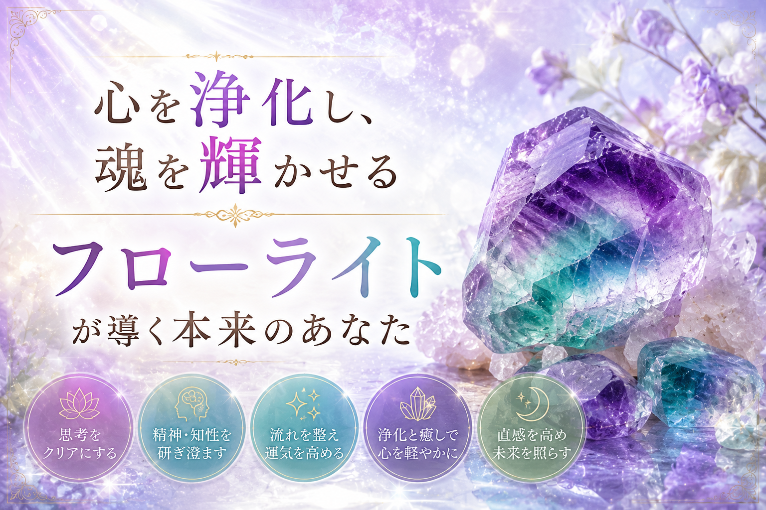 心を浄化し、魂を輝かせる｜フローライトが導く本来のあなた
