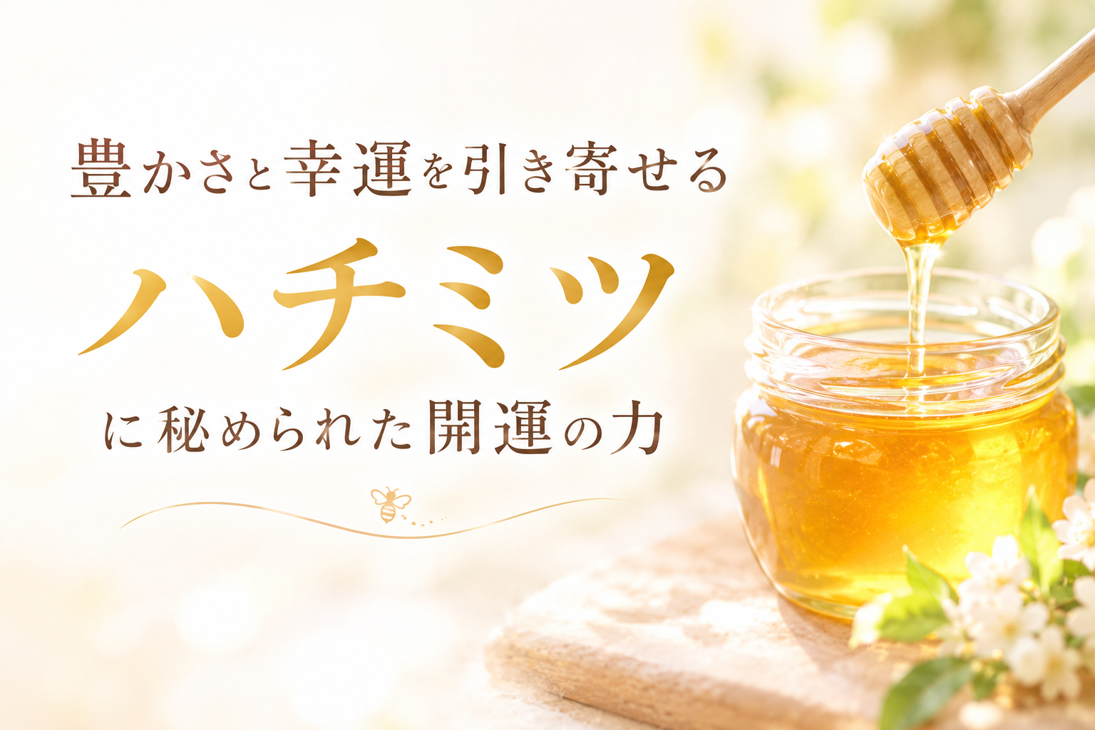 豊かさと幸運を引き寄せる ハチミツに秘められた開運の力