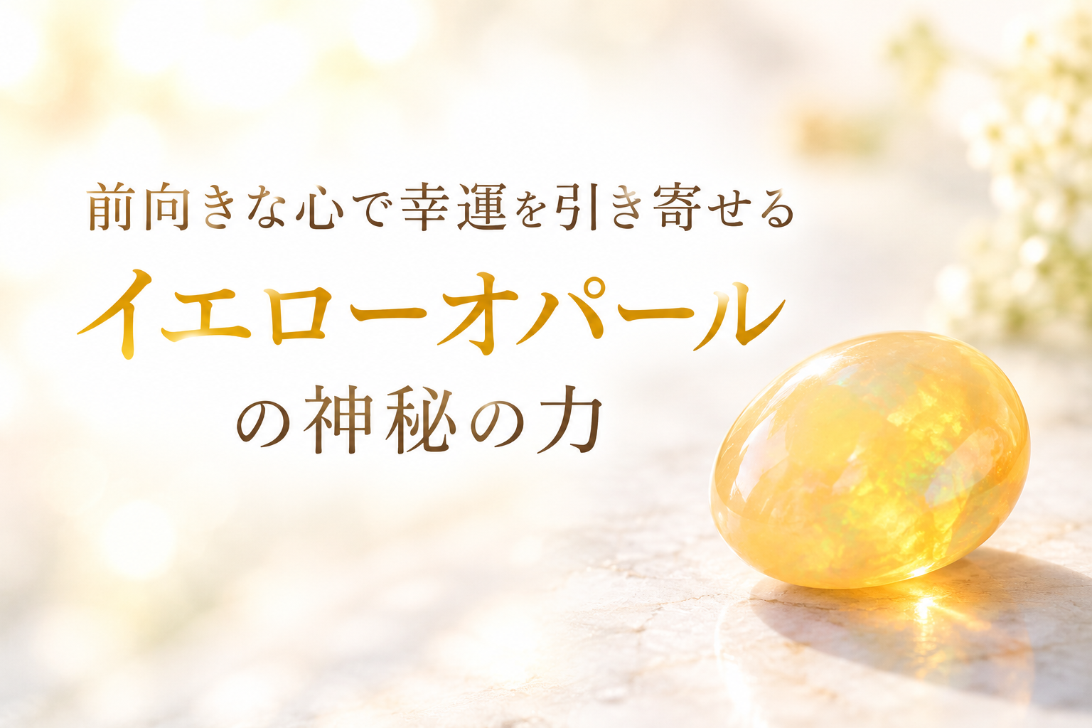 前向きな心で幸運を引き寄せる イエローオパールの神秘の力