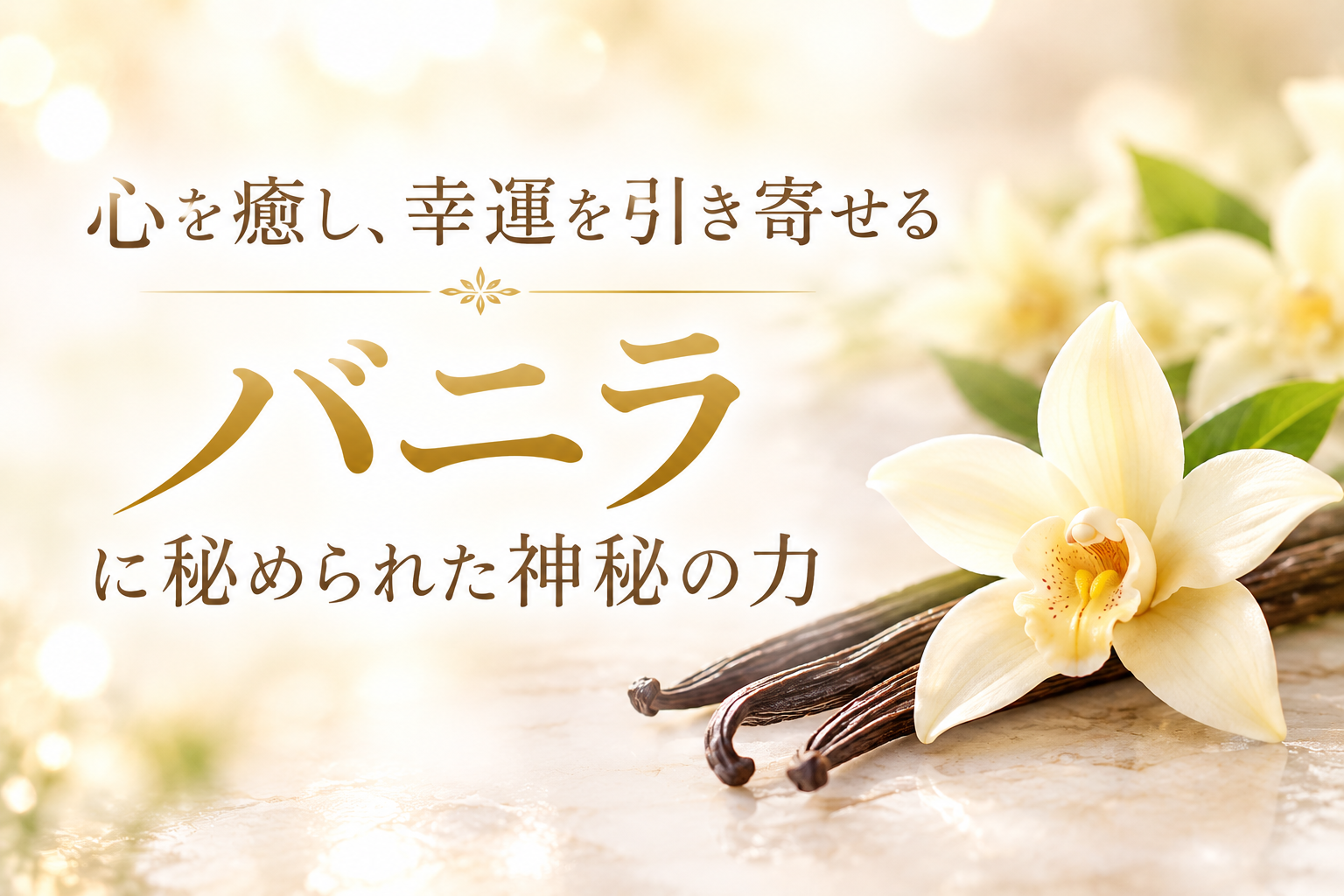 心を癒し、幸運を引き寄せる バニラに秘められた神秘の力